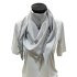Handmade Light grey scarf with charms