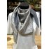 Handmade Scarf Grey With print 