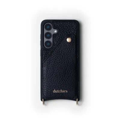 Leather Samsung Phone  Case Black