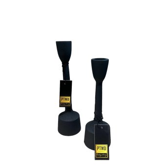 Set 2 Candle Holders Black