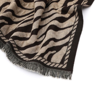 Scarf Coffee Zebra print