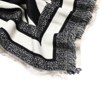 Luxury triangle scarf Black Zebra