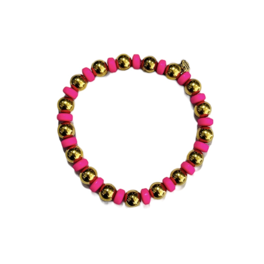 Bracelet STT Beads Gold & Pink