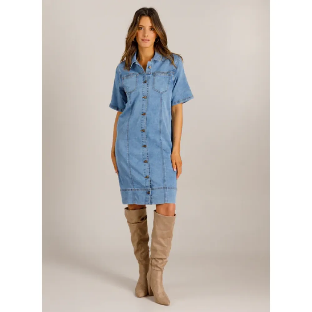 Denim Dress Vicky Blue