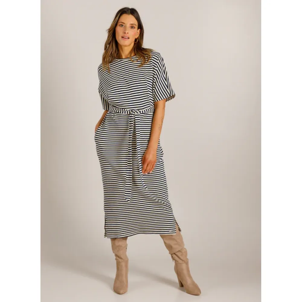 Dress Vivi Off white/Night Blue