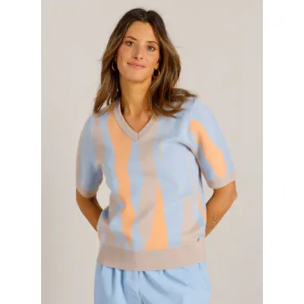 Top Vilou Blue Orange