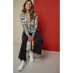 Blouse Tanja Black & White print