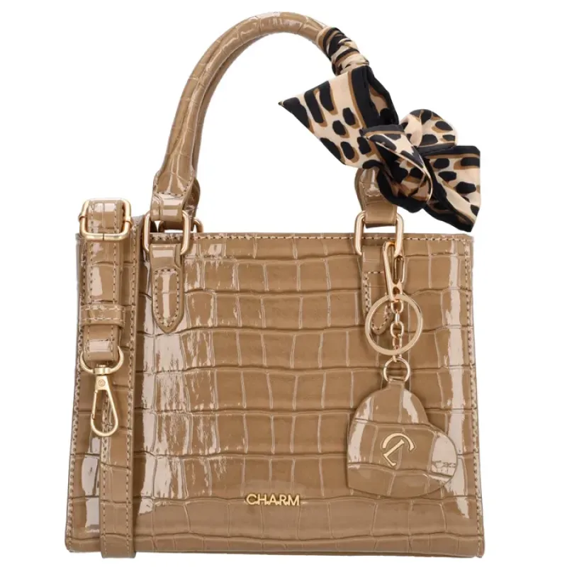 Charm London Knightsbridge Handbag Taupe Small