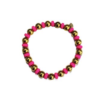 Bracelet STT Beads Gold & Pink