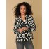 Blouse black/off white print Rianna
