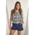 Blouse Leonie Blue Print