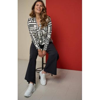 Blouse Tanja Black & White print