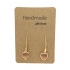 Earrings DQ Gold & Crystal Heart Pink