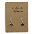 Earrings Small Silver & Crystal Charm Grey 