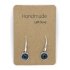 Earrings DQ Metal & Dark Blue Gem Stone 