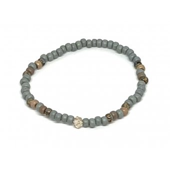 Miyuki Bracelet  Grey & Pink