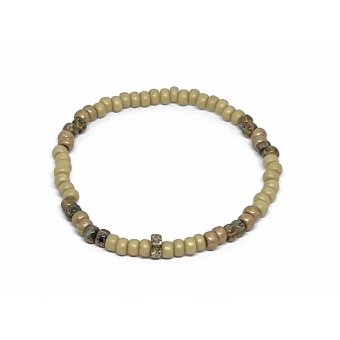 Miyuki Bracelet  Beige & Brown Beads