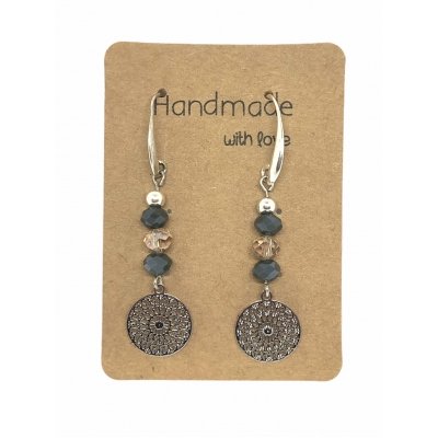 Earrings DQ Metal, Small Beads & Ibiza Charm