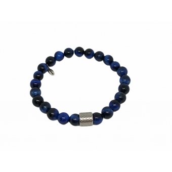 Beaded Men Bracelet Black & Dark Blue