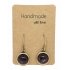 Earrings DQ Bronse & Dark Purple Cabochons