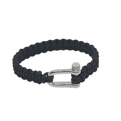 Men Bracelet Small Para Cord Black