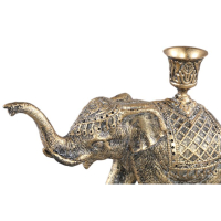 Candle Holder Elephant Gold