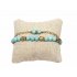 Beaded Bracelet Turquoise & Brown Gold