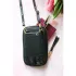 Slimline Leather Phone/Bag Strap Gold Studs Black