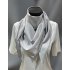 Handmade Light grey scarf with charms